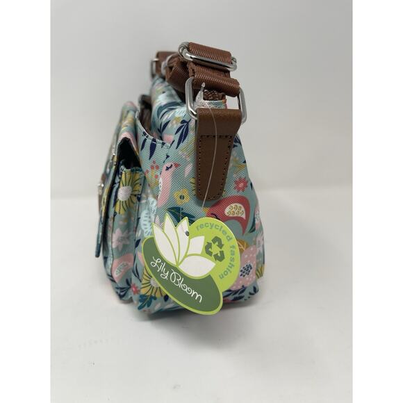 New With Tag Lily Bloom Crossbody Fairy Wren -Blue-Birds-Recycled Bottles - Picture 2 of 10